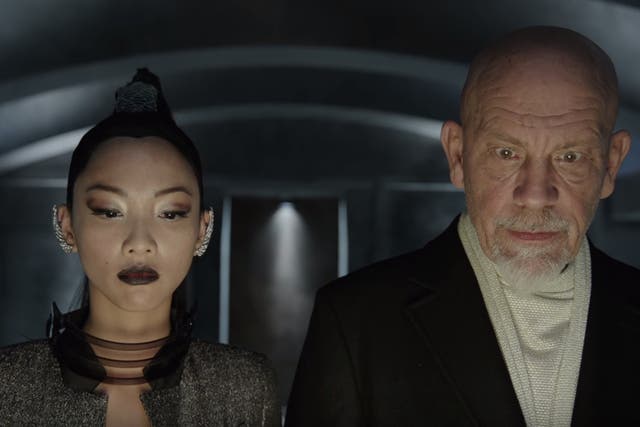 Shuya Chang and John Malkovich in ‘100 Years’: not coming to a screen near you soon