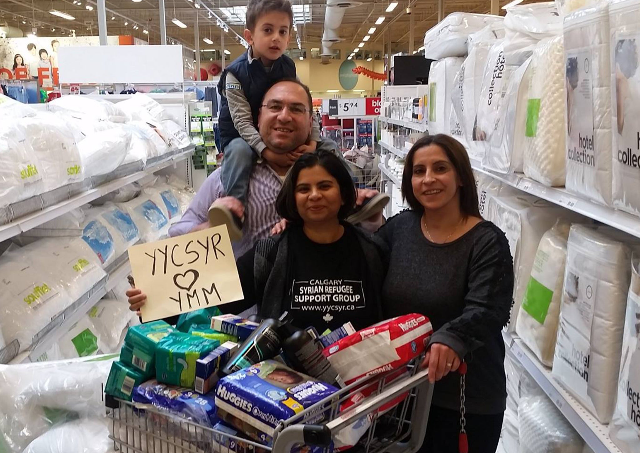 Members of the Syrian Refugees Support Group in Calgary