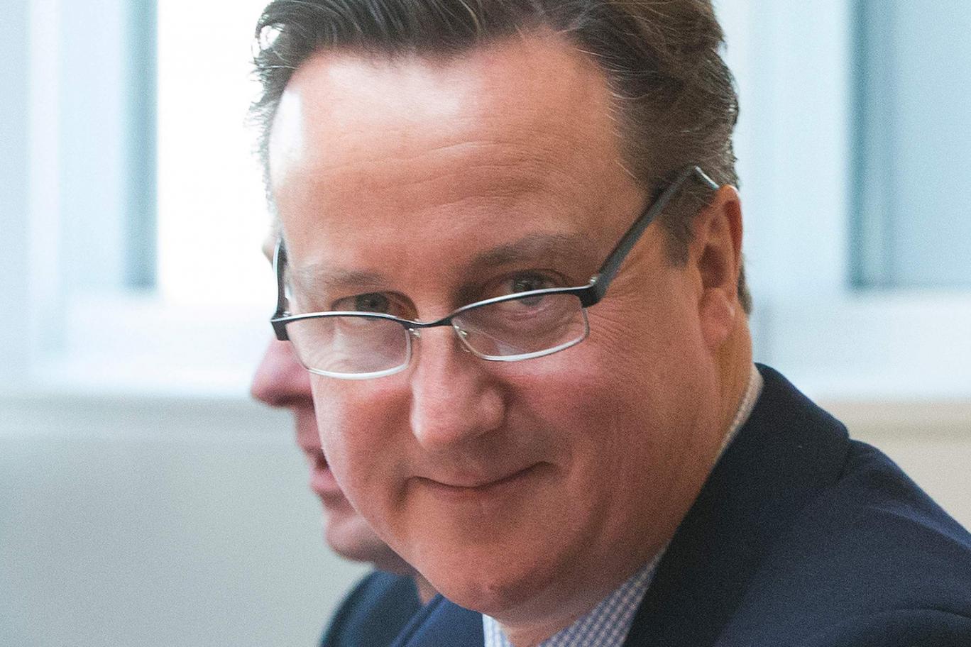 David Cameron during the EU negotiations in February: AFP