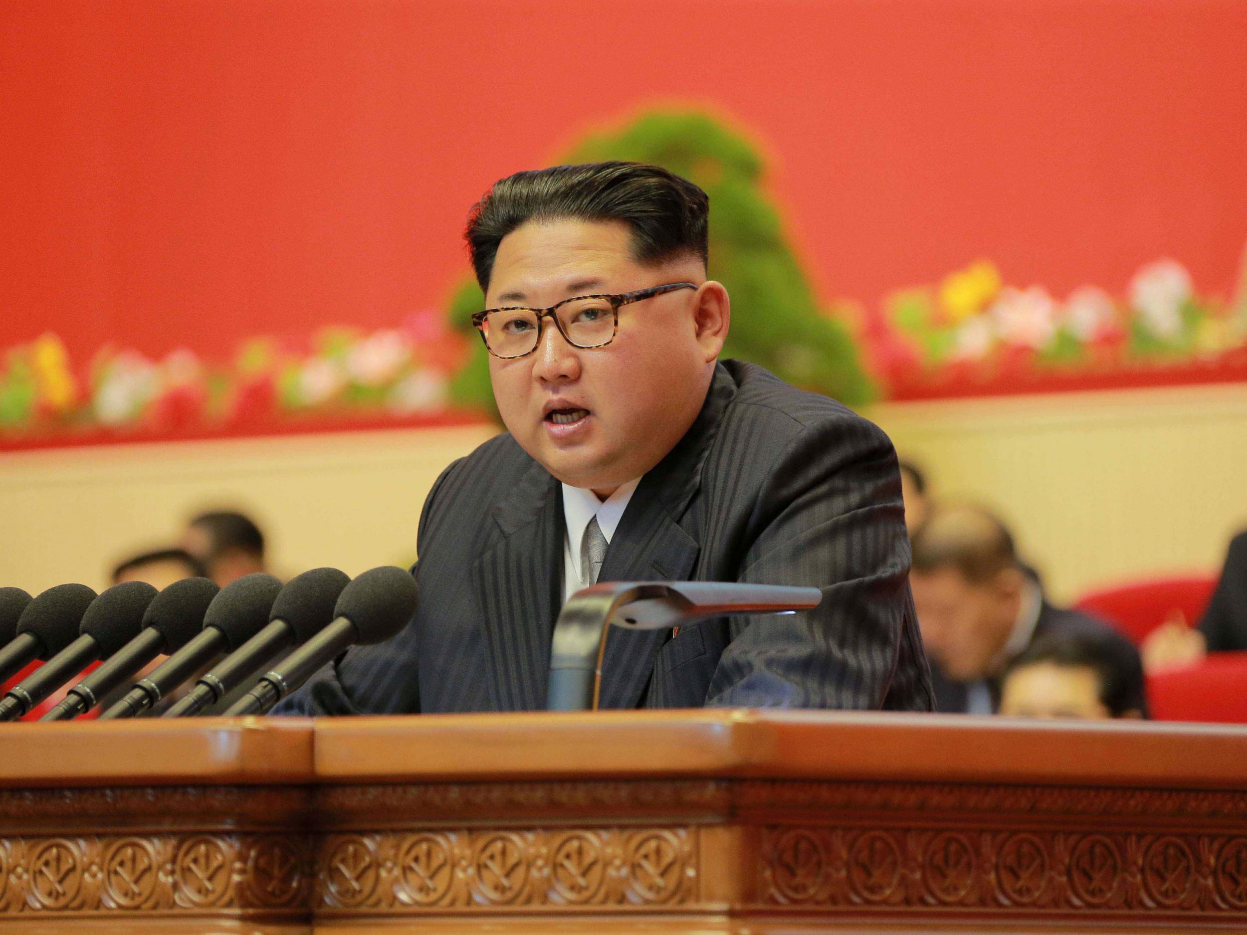 Kim Jong Un during the Workers' Party Congress in Pyongyang