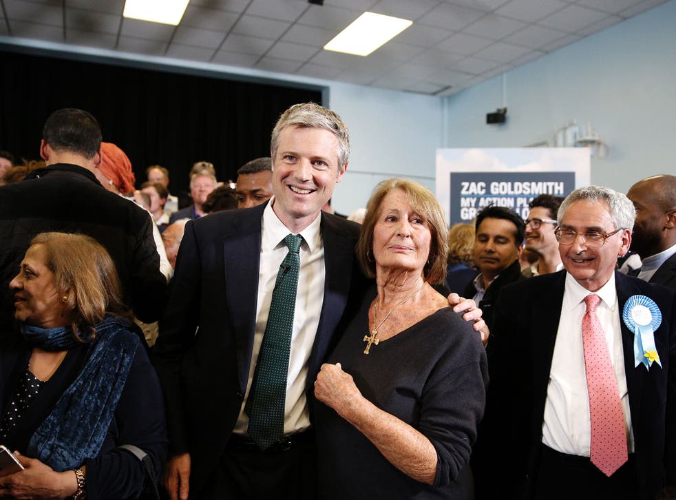 Zac Goldsmith and his mother Annabel Goldsmith