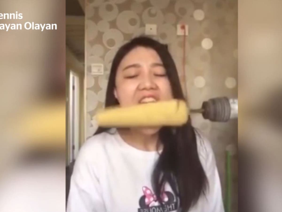 Woman's hair pulled from her head during corn drill challenge The