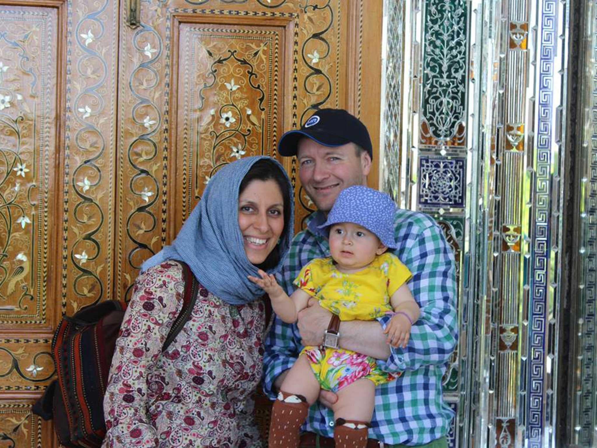 Mr Ratcliffe with his wife and daughter. Nazanin has travelled in the country without problems in the past