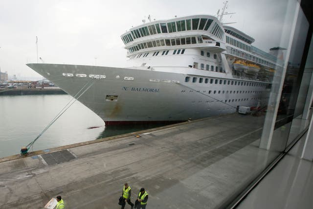 The Balmoral cruise ship left Southampton on April 8, before making stops in Portugal, Bermuda and the USA