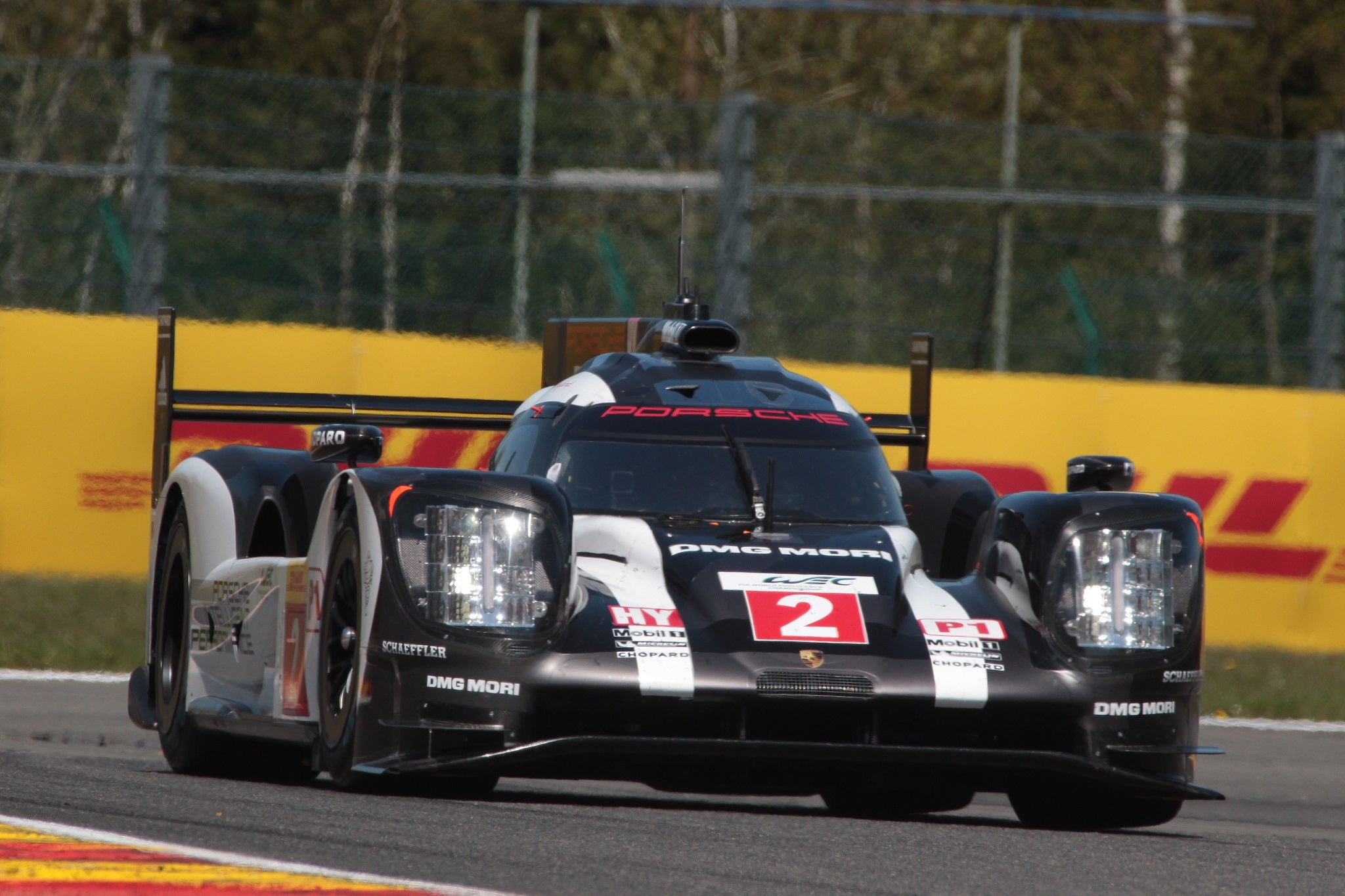 &#13;
The No 2 Porsche battled hybrid problems to finish second &#13;