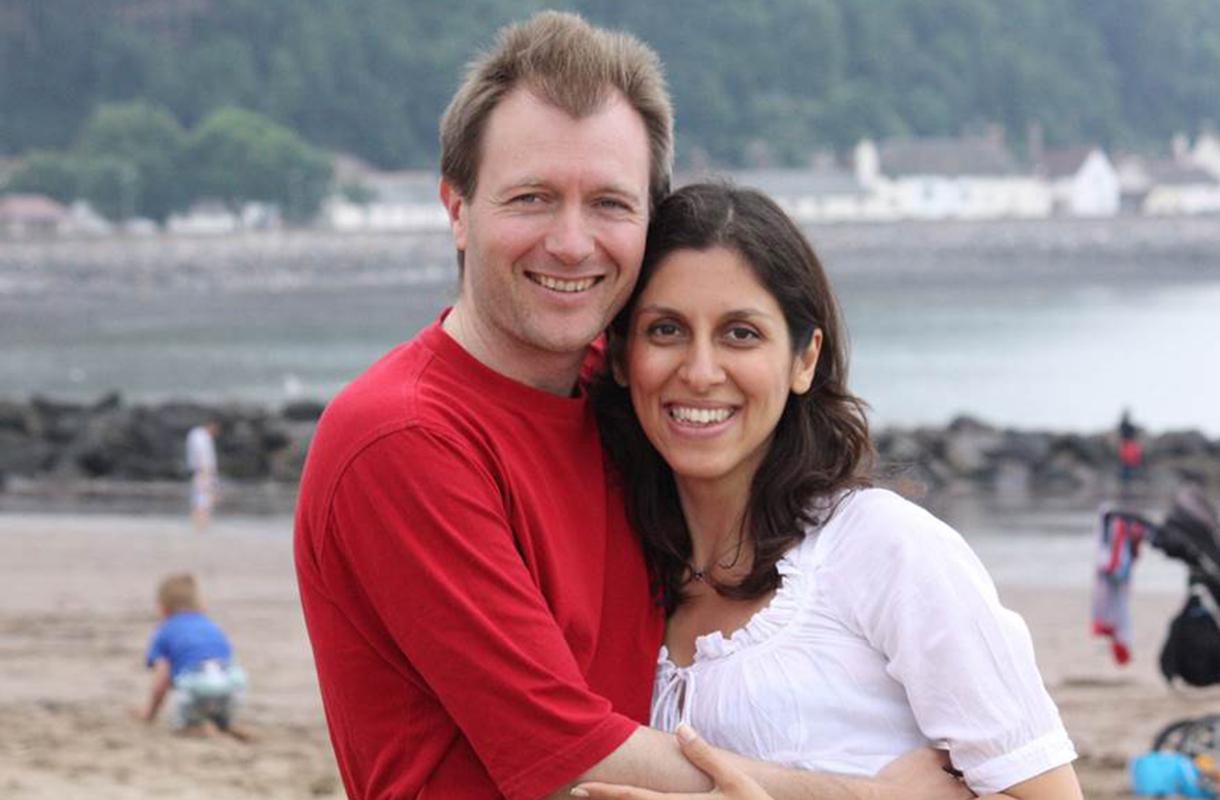 Nazanin Zaghari-Ratcliffe pictured with her husband Richard