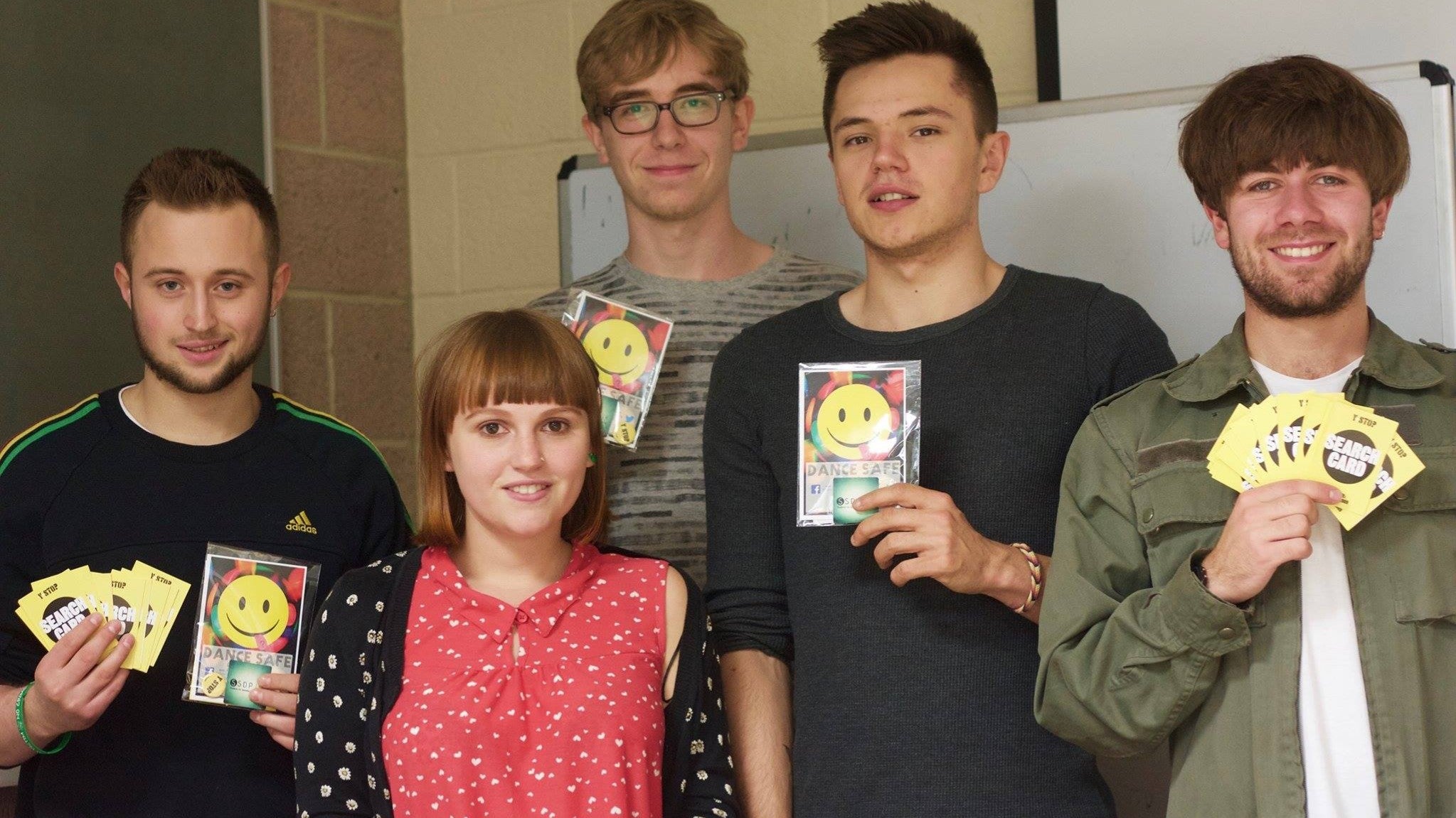 Some of the students with the £3 testing kits