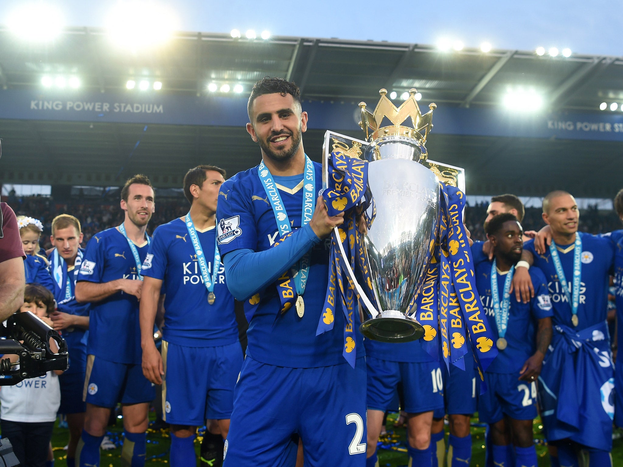 Riyad Mahrez has scored 17 goals during Leicester's run to the Premier League title
