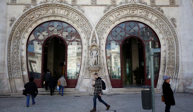 Dom Sebastiao statue is seen at Rossio station in downtown Lisbon, Portugal March 15, 2016