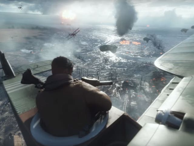A screenshot from the hugely popular Battlefield 1 trailer