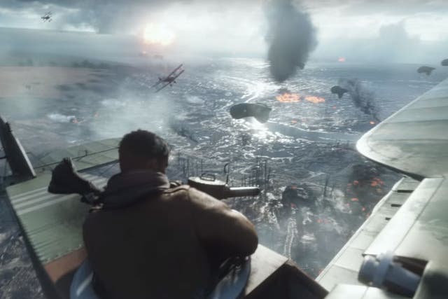 A screenshot from the hugely popular Battlefield 1 trailer