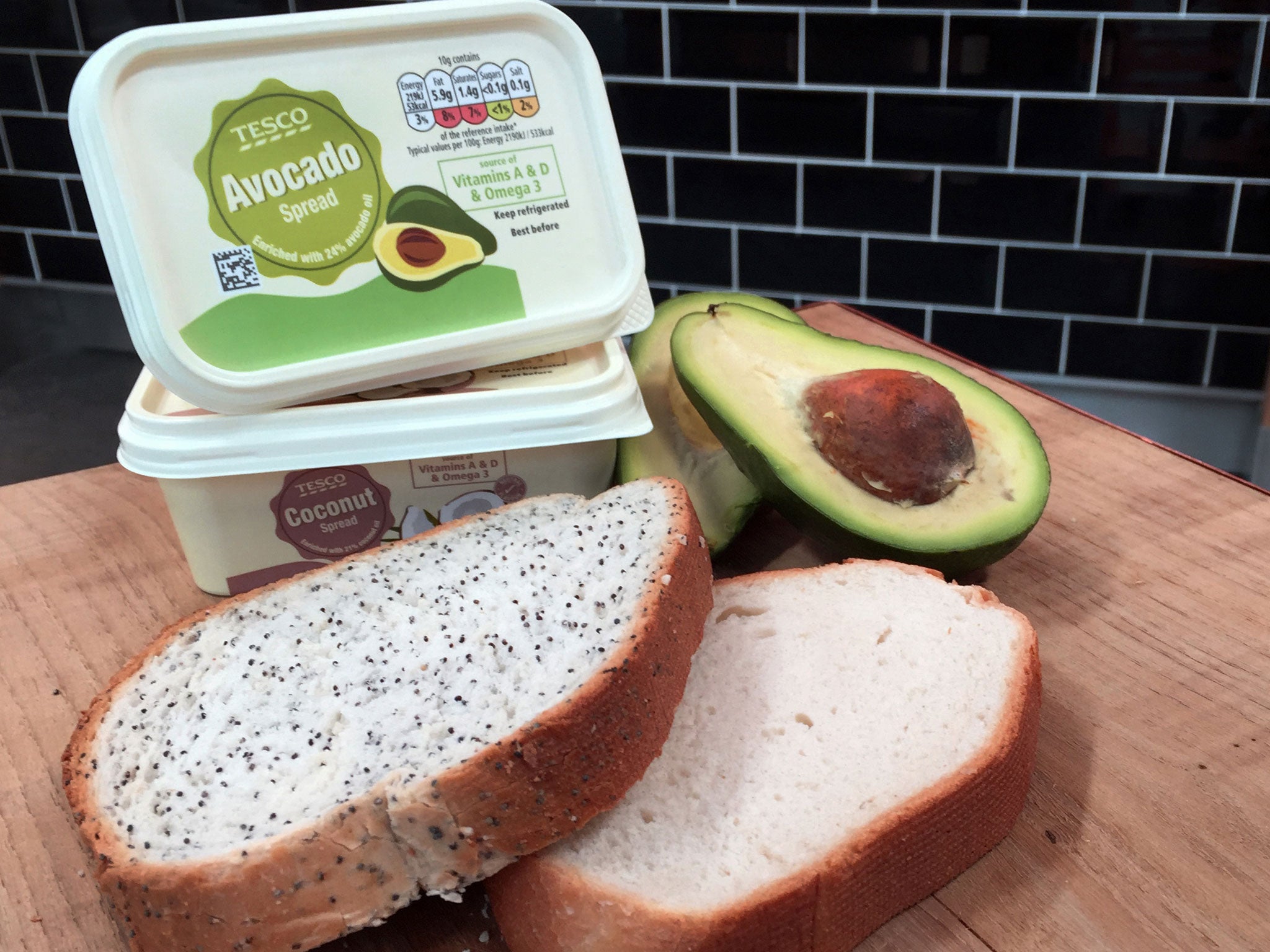 Tesco claims the product, based on ripe frozen avocados, contains less saturated fat, calories and salt when compared to butter