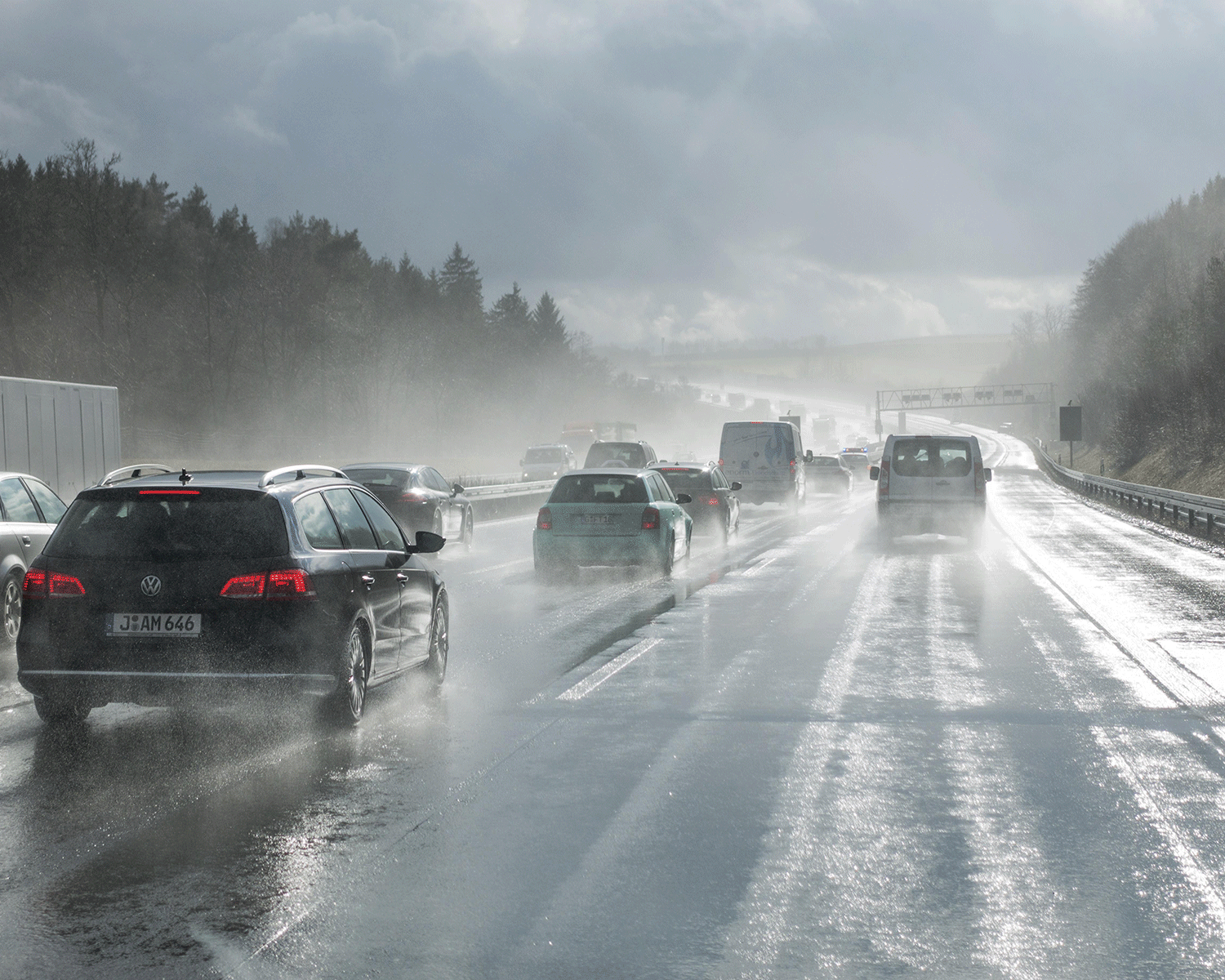 The Met Office has warned of surface water on roads as 25mm of rain is expected to fall in a short time period