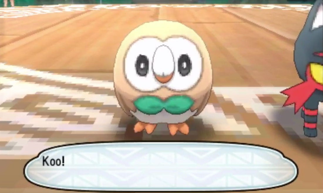 Rowlet and its distinctive catchphrase