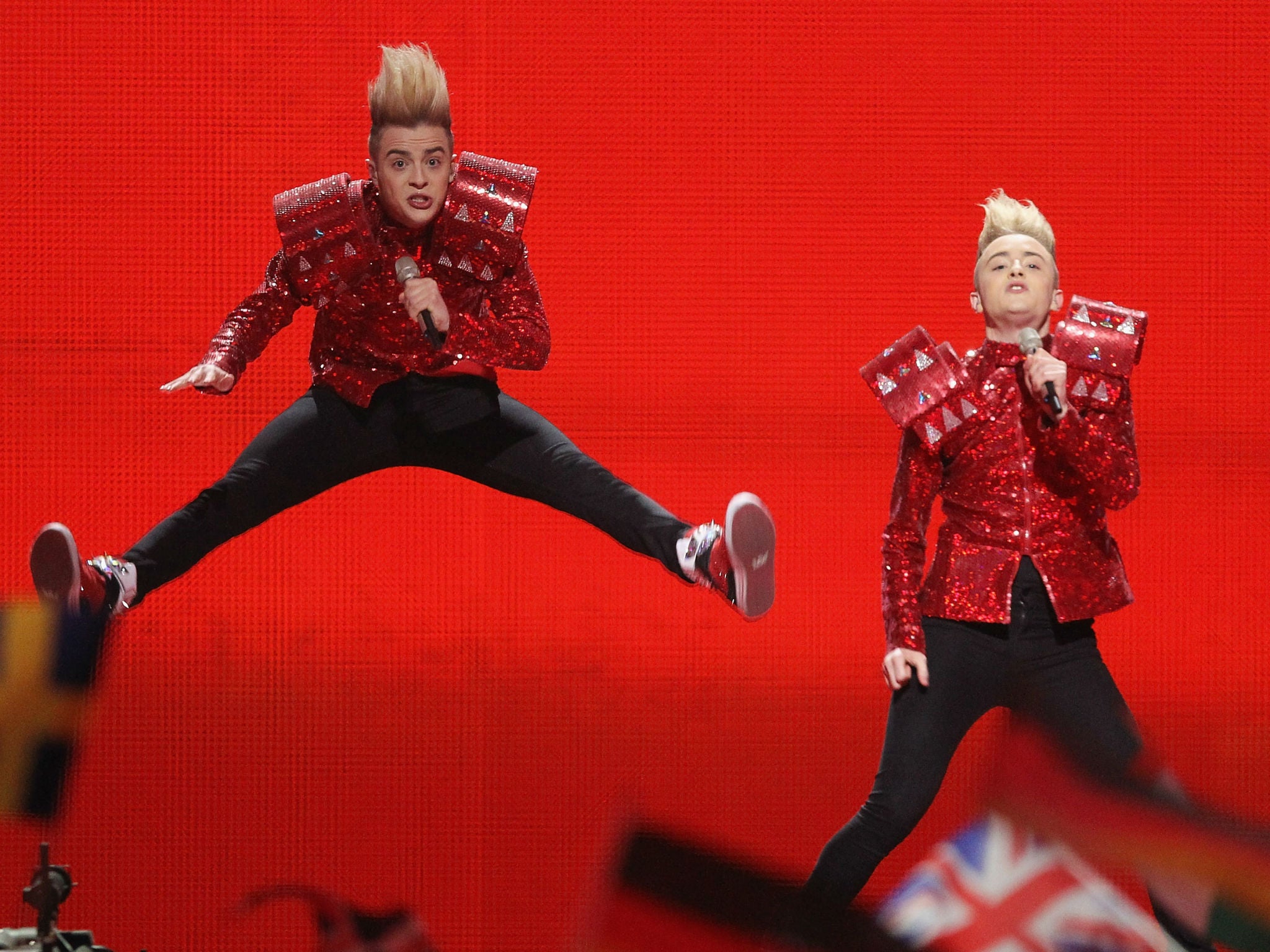Jedward sang some nonsense about lipstick for Ireland in 2014