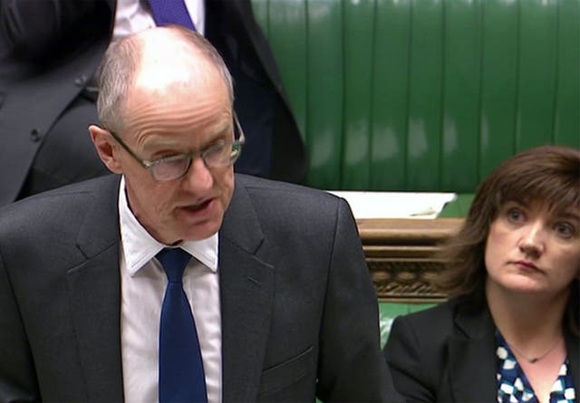Education Secretary Nicky Morgan listens to schools minister Nick Gibb in the Commons yesterday