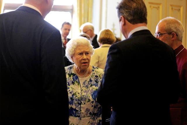 The Queen in conversation with the Prime Minister