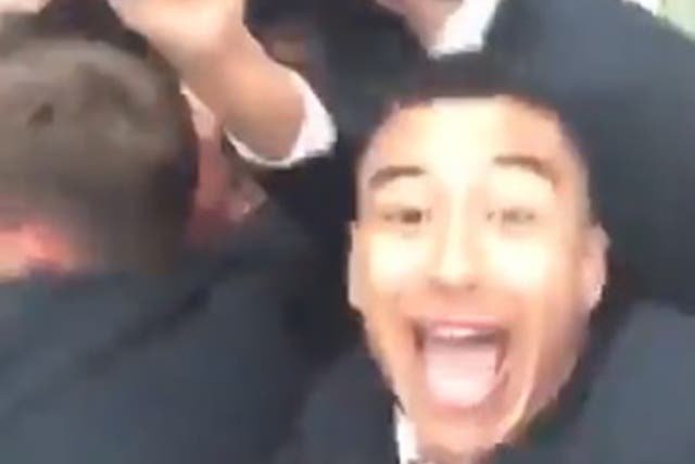 Jesse Lingard appeared to take the incident in his stride