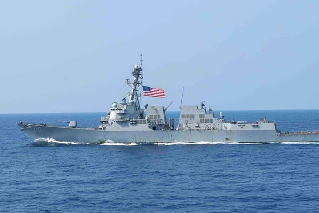 USS William P. Lawrence transits the Philippine Sea before sailing close to the disputed South China Sea reef
