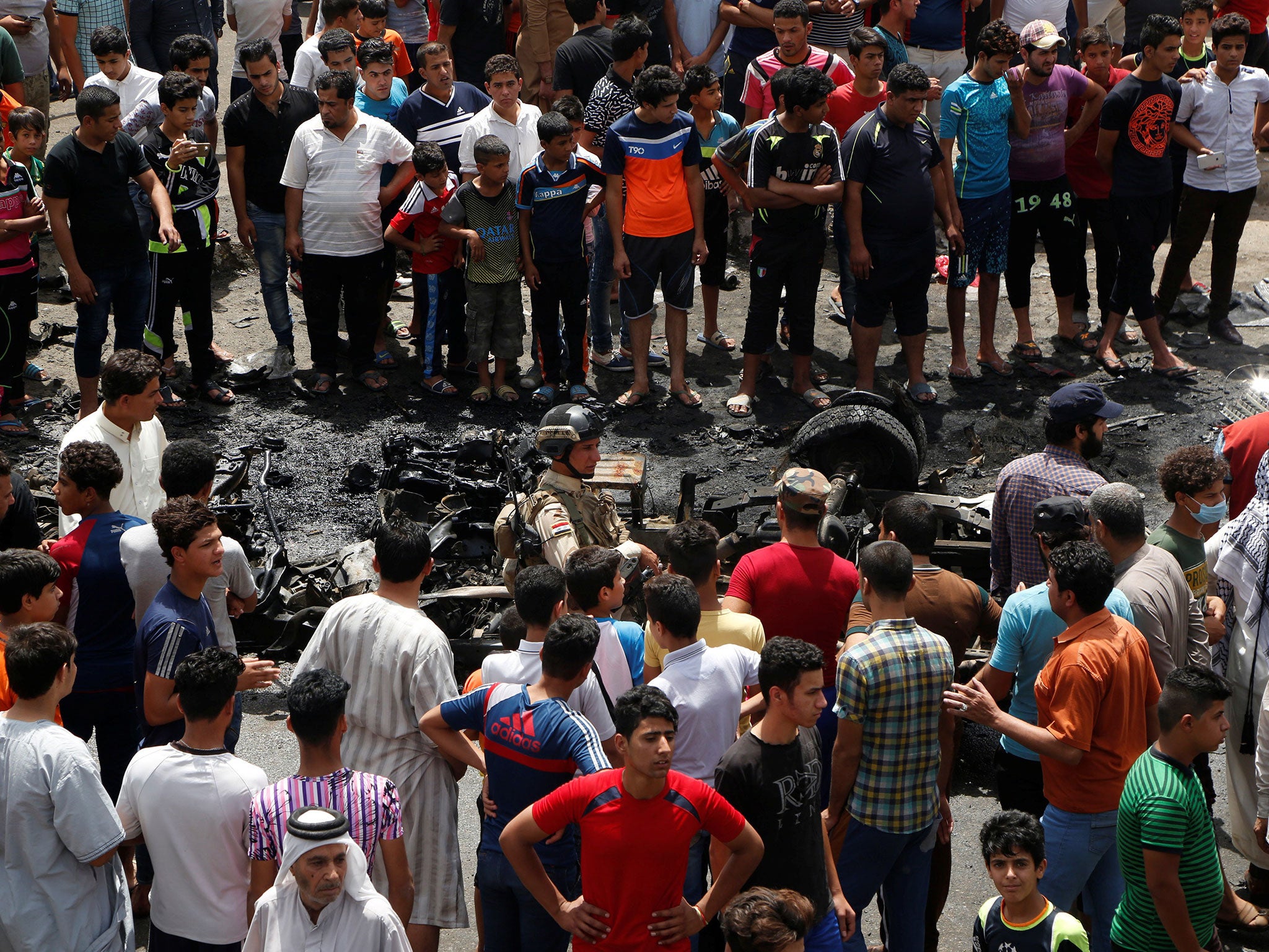 The car bomb targeted a busy market in a Shia area of Baghdad.