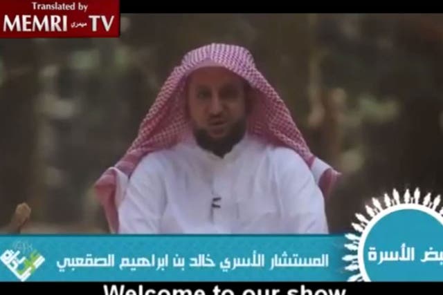 Khaled Al-Saqaby welcomes viewers to his show on wife beating