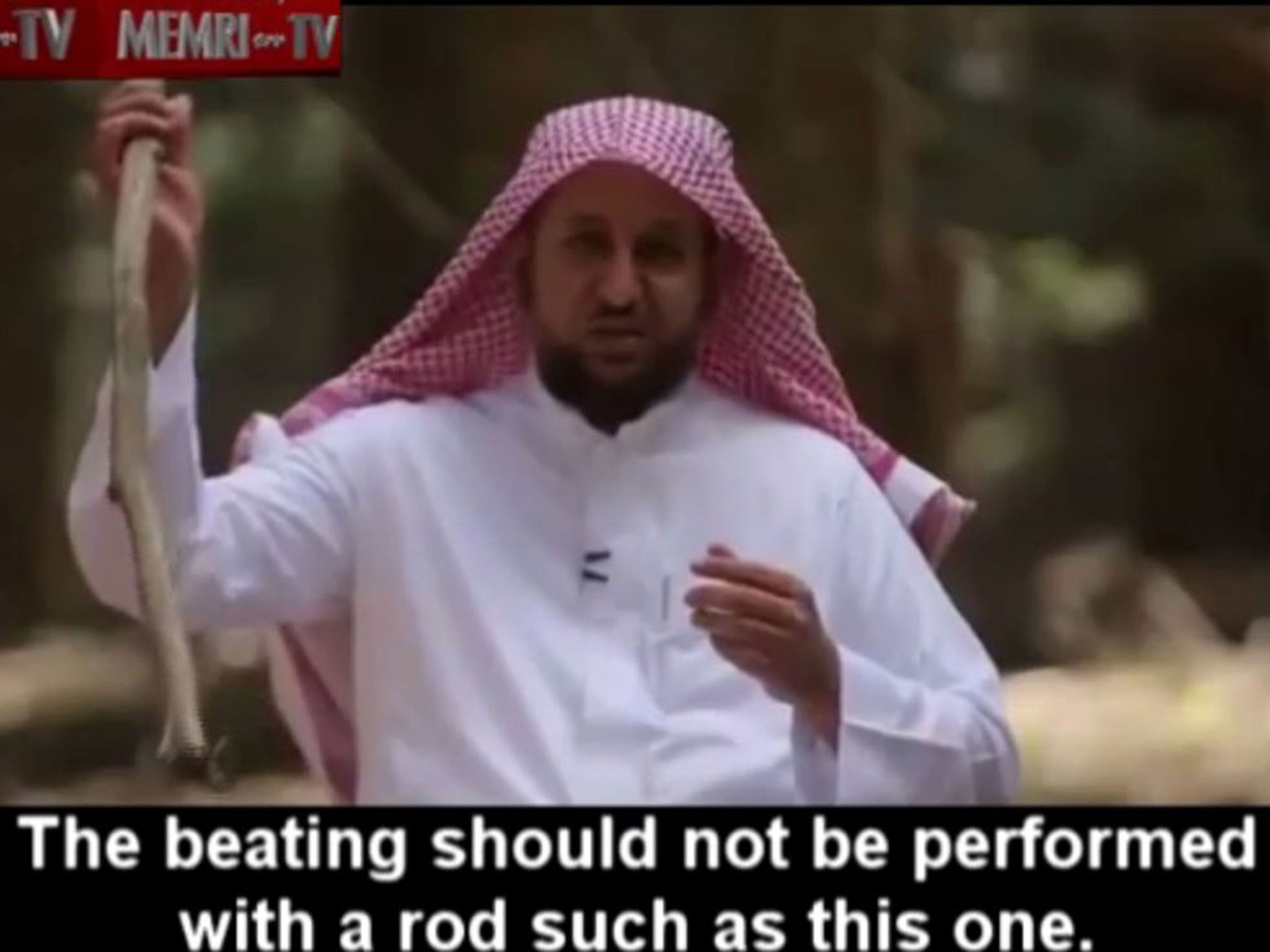 Khaled Al-Saqaby says wives should not be beaten with a rod