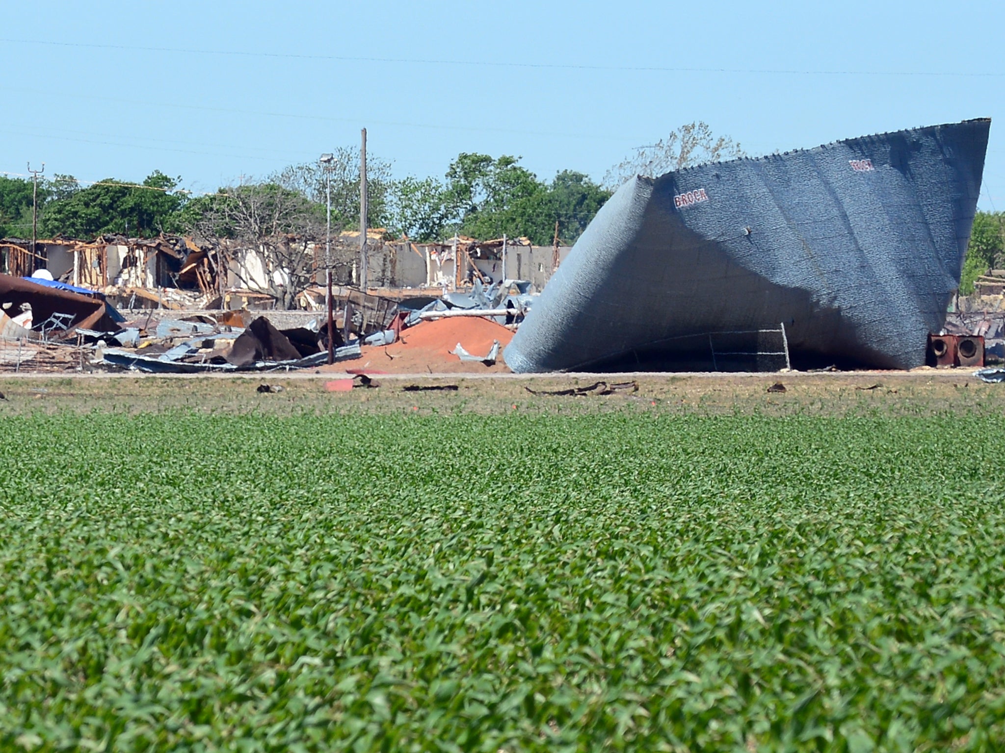 All that was left of the fertiliser plant in the aftermath of the 17 April 2013 explosion AP