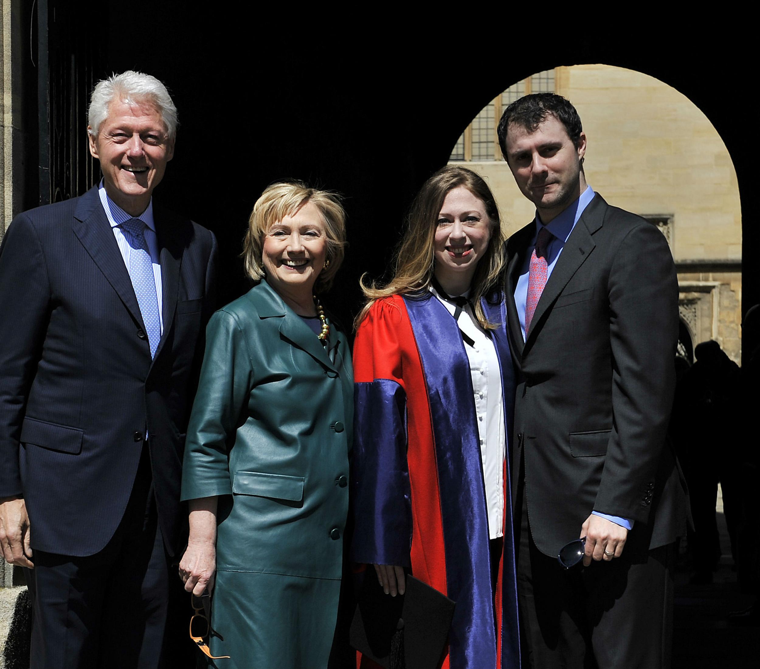 Marc Mezvinsky, far right, in 2014, part of the Clinton family