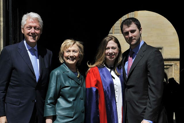 Marc Mezvinsky, far right, in 2014, part of the Clinton family