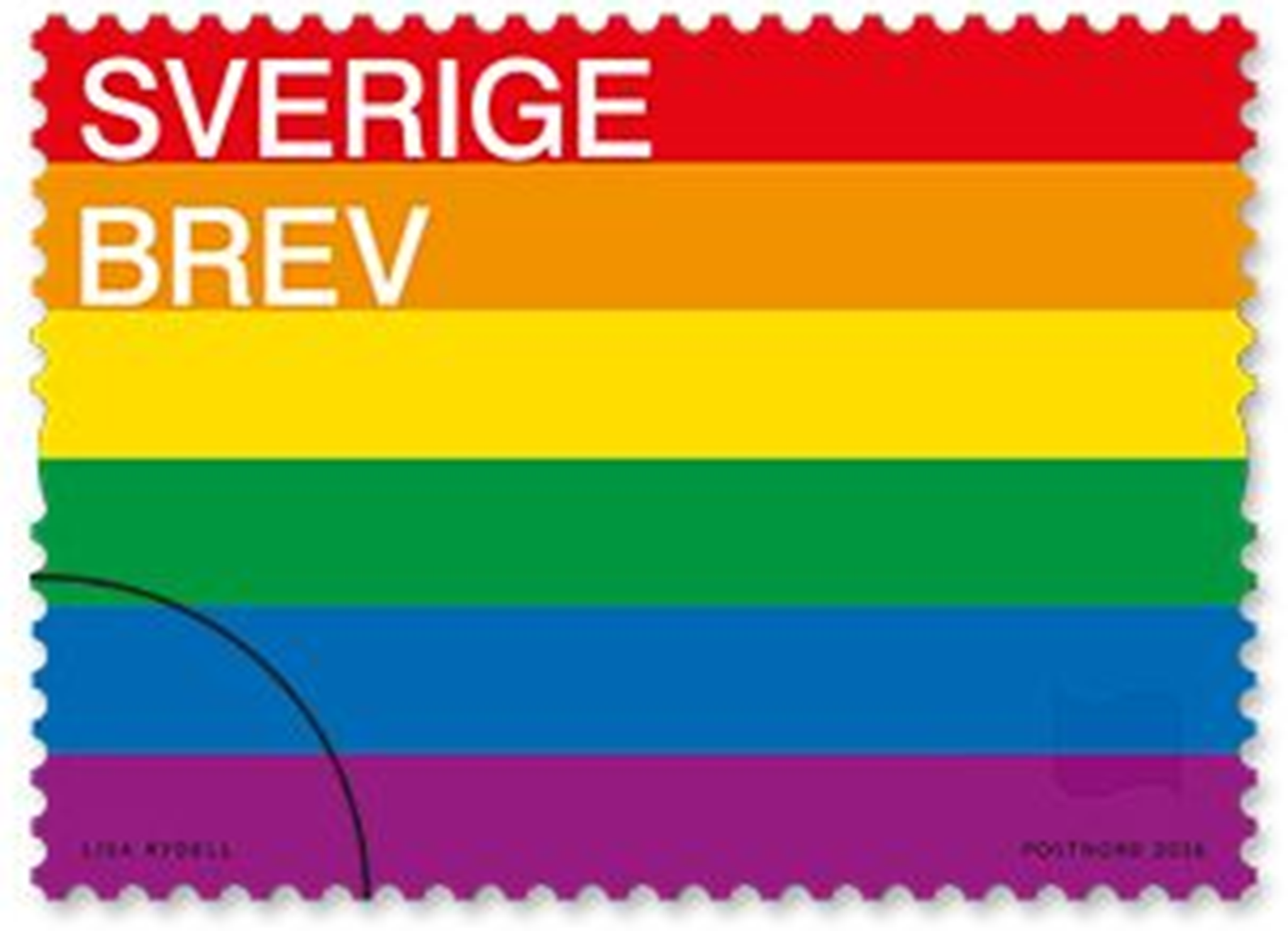PostNord's commemorative gay pride stamp