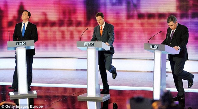 My all-time favourite photo of the 2010 leaders' debates
