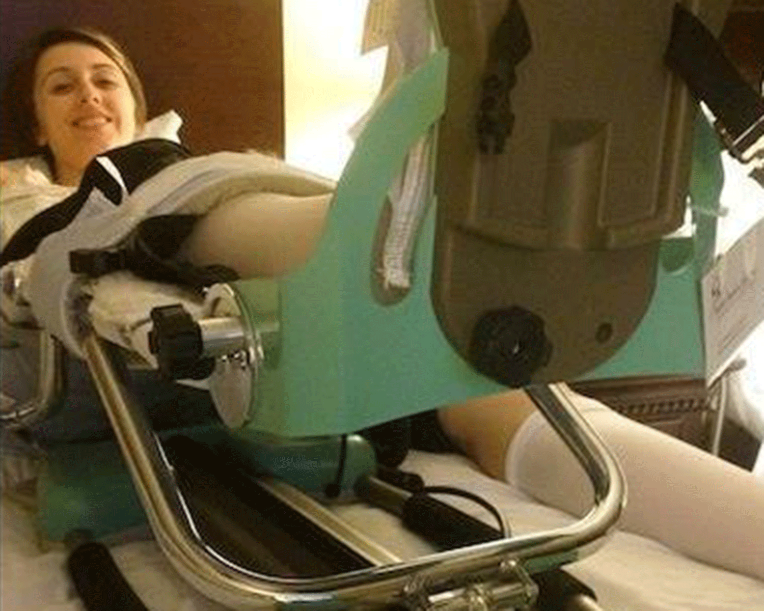 Ms Rose spent time in a wheelchair, on crutches and in a machine for her legs six hours a day