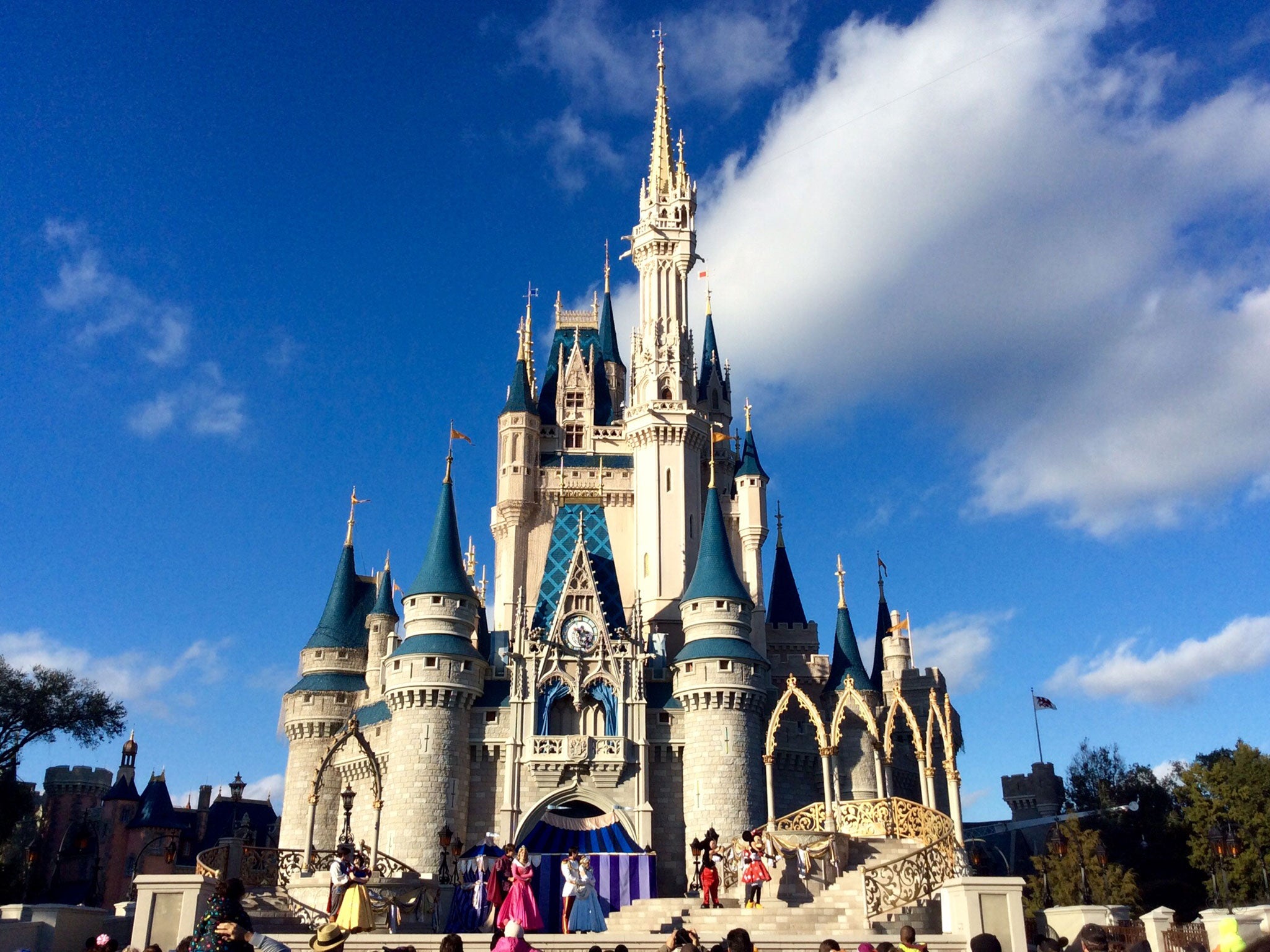 Officers were called to the burning vehicle near Fantasia Gardens at the Walt Disney World Resort in Orlando