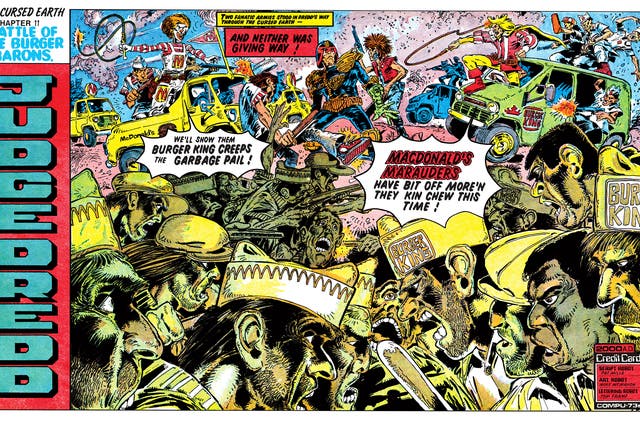 The 'Burger Wars' saga was censored by 2000 AD's own lawyers