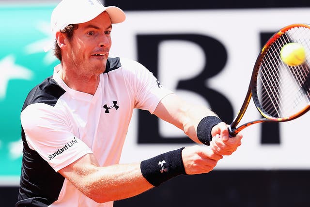 Andy Murray is through to the semi-finals of the Rome Masters after beating David Goffin
