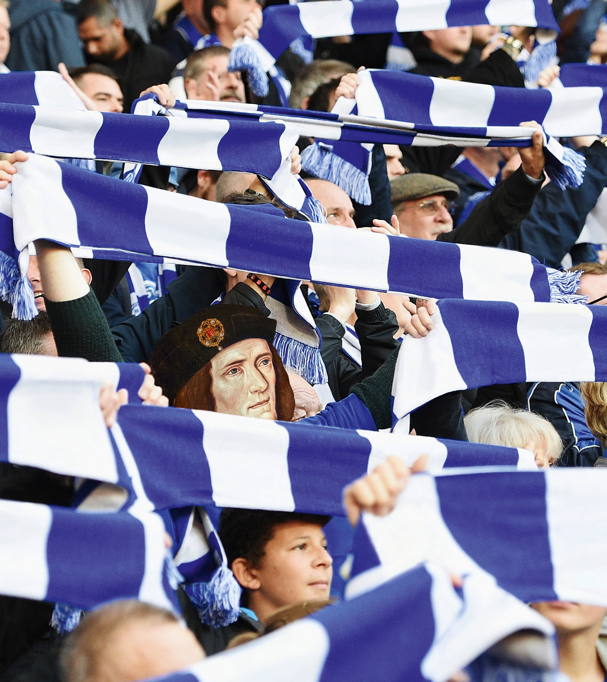 King of the kop: Leicester City fans have taken Richard to heart