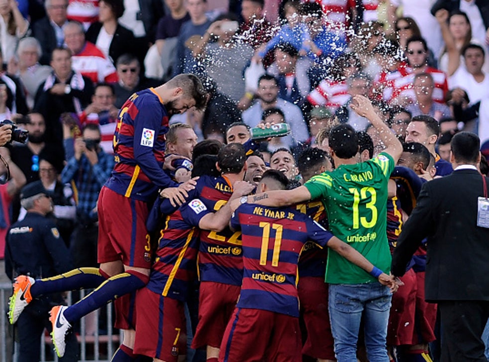 Barcelona win La Liga: Luis Suarez hat-trick helps secure ...