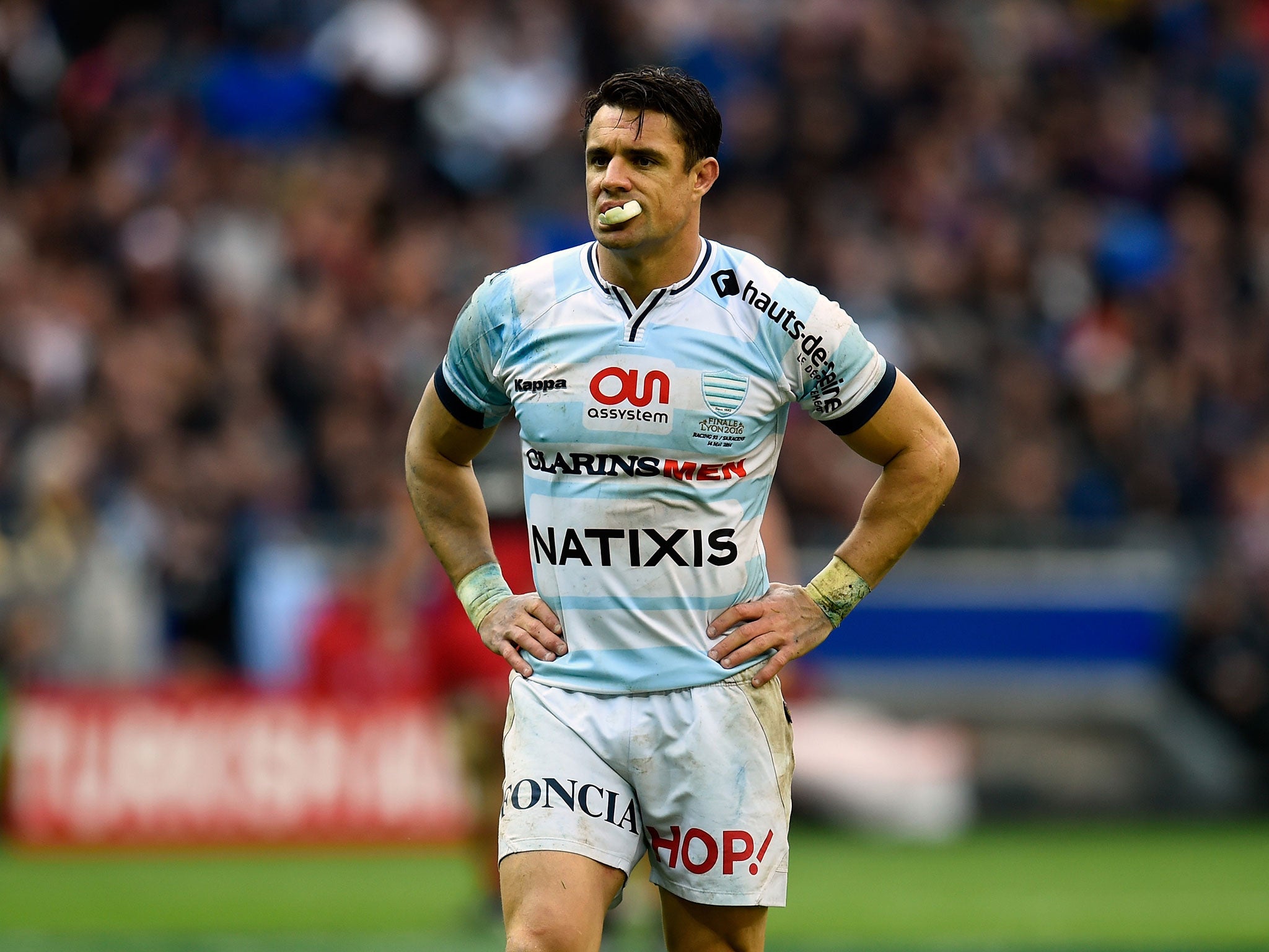 All Blacks legend Dan Carter was left dejected by Racing 92's defeat in Lyon