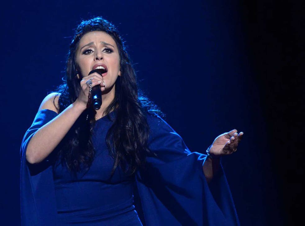 Winning performance: Jamala singing '1944' during the Eurovision contest