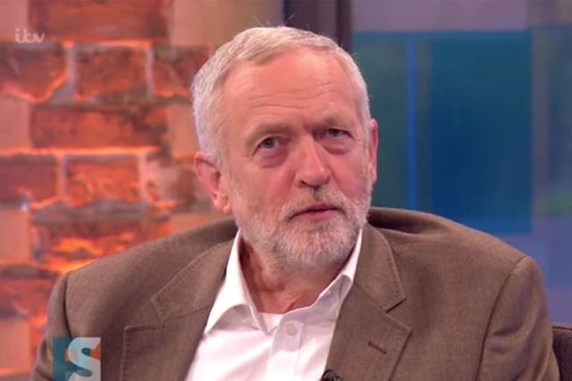 Jeremy Corbyn struggles with the final question on Robert Peston's flagship ITV current affairs programme, 15 May 2016