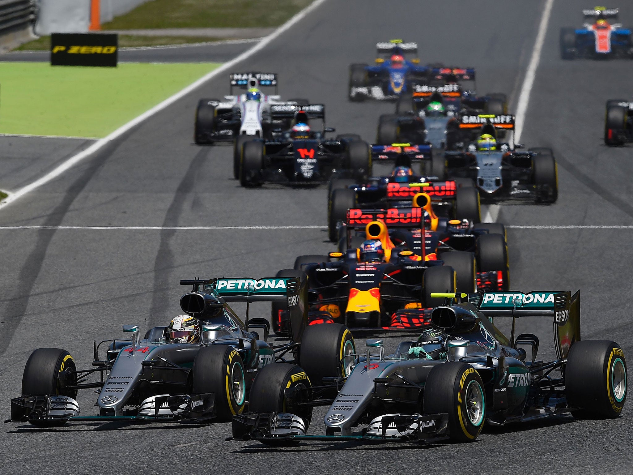 Rosberg and Hamilton famously clashed in the 2016 Spanish Grand Prix