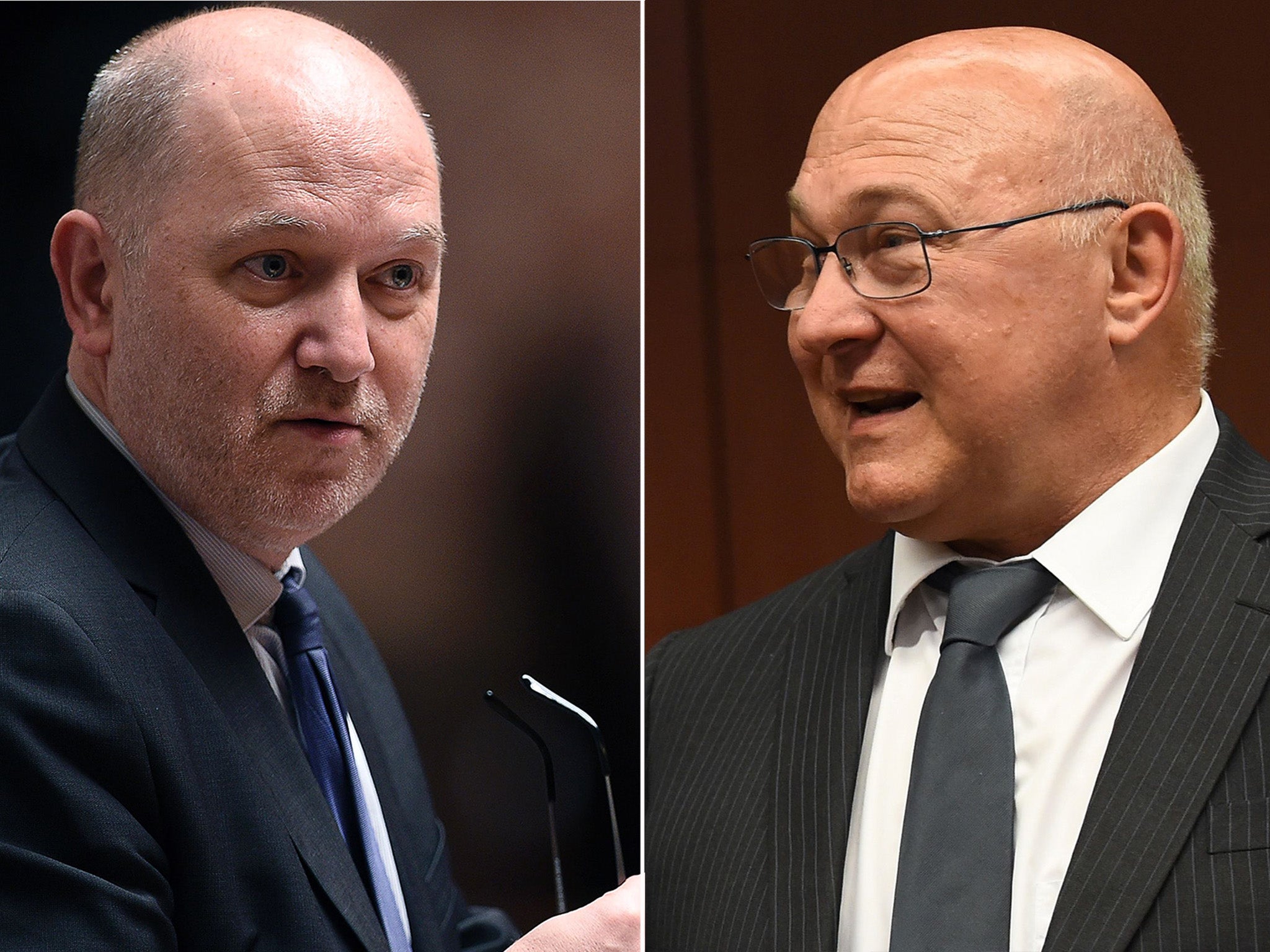 Denis Baupin, left, and Michel Sapin have both been accused of sexual harassment or inappropriate behaviour