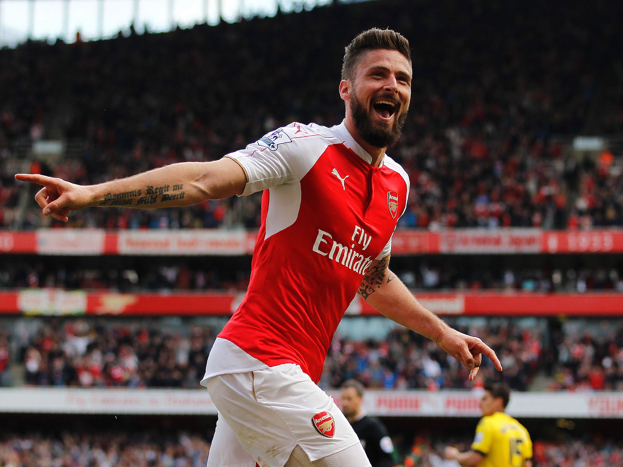 Giroud's hat-trick sealed the win Arsenal needed to supplant their rivals