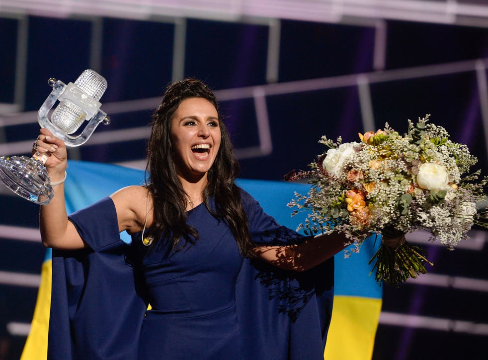  Ukraine's Jamala smiles after winning the 2016 Eurovision Song Contest final