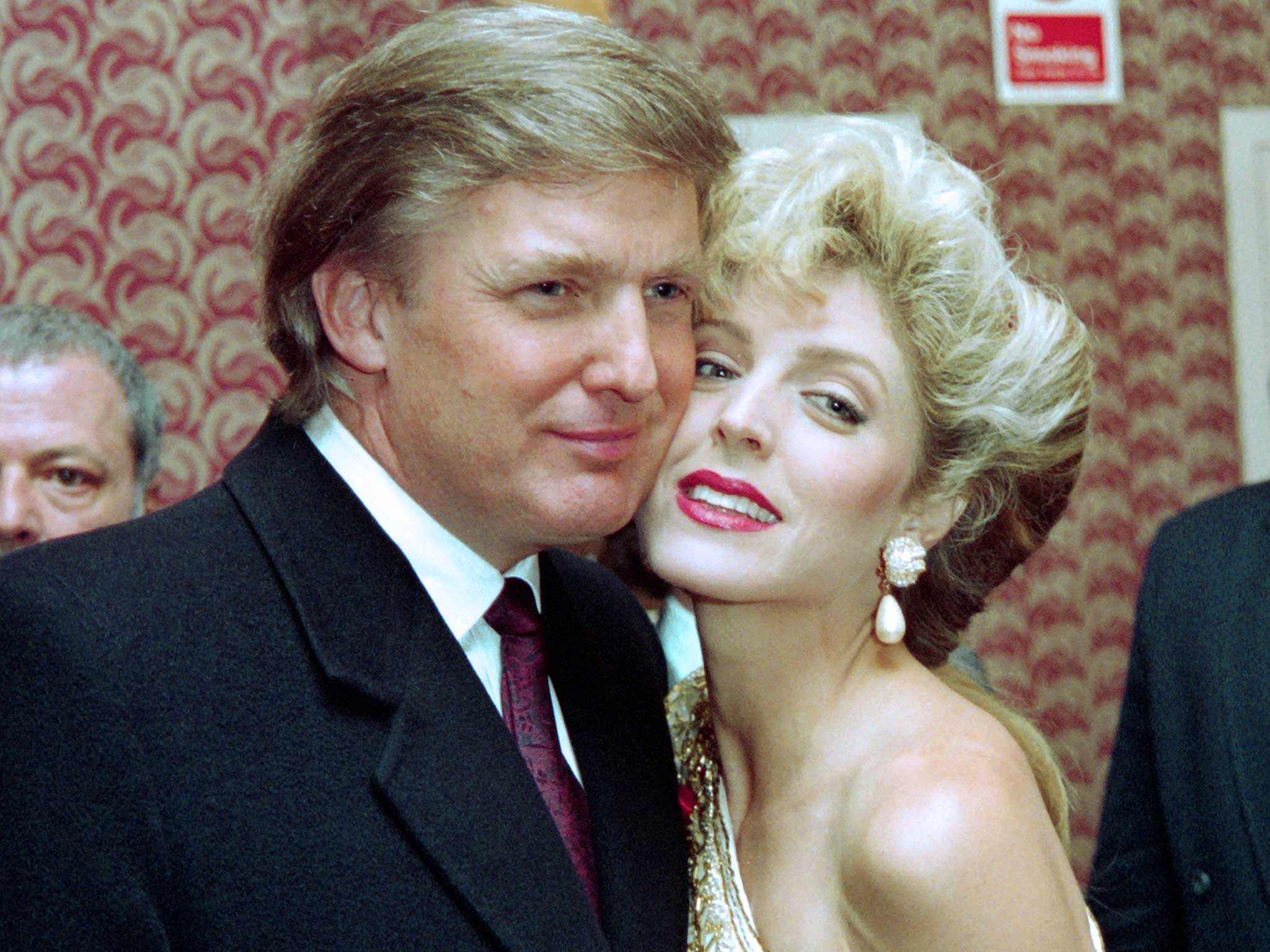 Donald Trump with his second wife Marla Maples in 1993.
