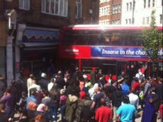 Harlesden bus crash: At least 17 people injured after double-decker smashes into London shopfront