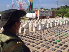 Colombia seizes eight tonnes of cocaine worth £167m near border with Panama