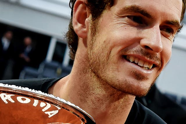 Andy Murray after winning the Rome Masters