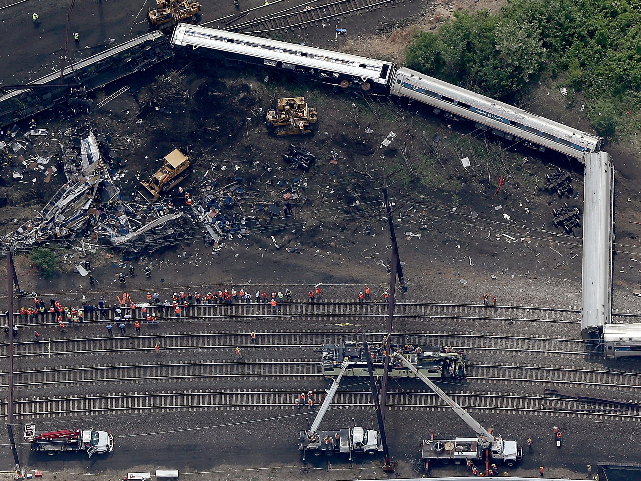 The train was reportedly traveling more than double the suggested speed when it hit a curve <em>Win McNamee/Getty</em>