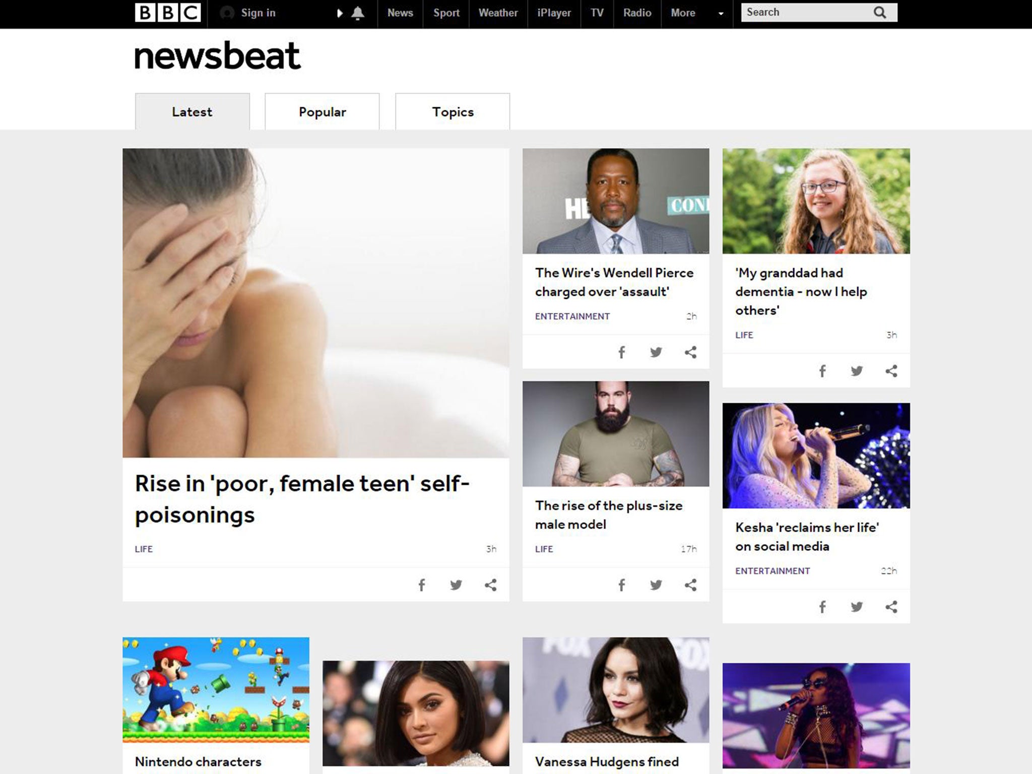 The BBC Newsbeat website